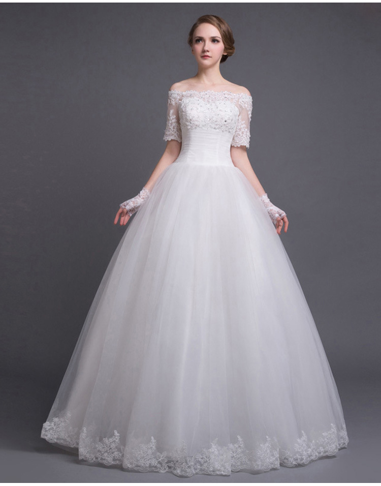 WDDH1560  off the shoulder  wedding dress